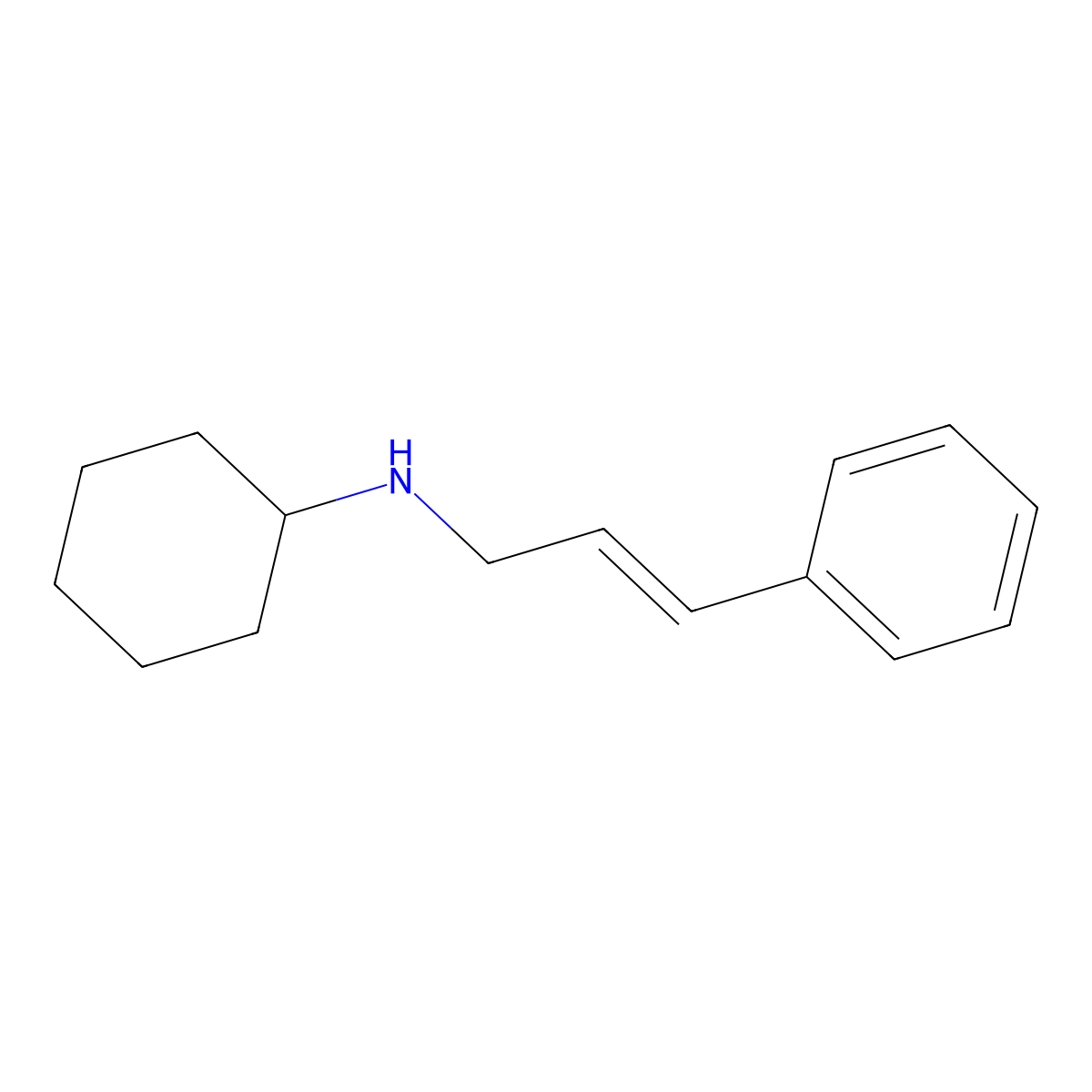 Cyclohexanamine, N-(3-phenyl-2-propenyl)- molecular structure, CAS 193097-13-1