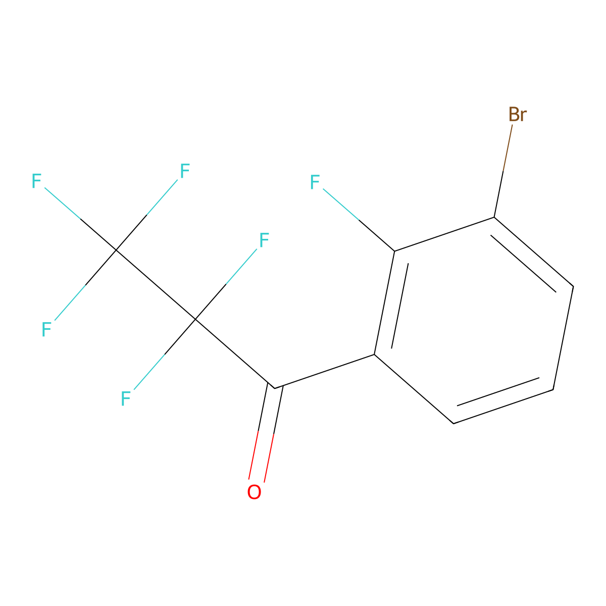 1-(3-Bromo-2-fluorophenyl)-2,2,3,3,3-pentafluoropropan-1-one molecular structure, CAS 1930977-81-3