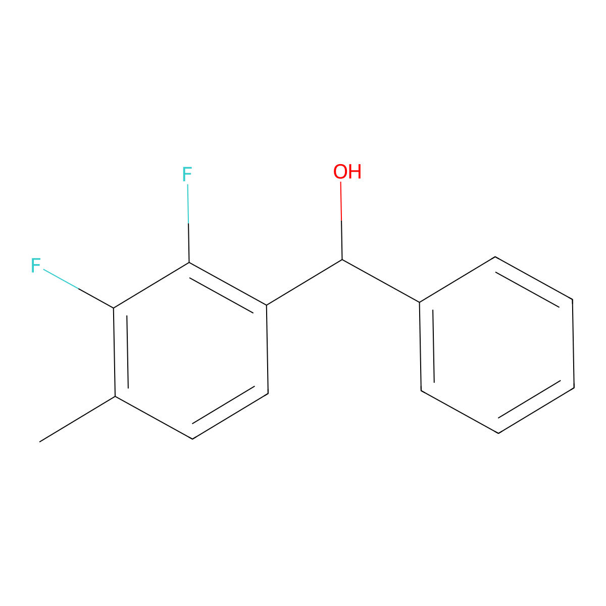 (2,3-Difluoro-4-methylphenyl)(phenyl)methanol molecular structure, CAS 1930998-58-5