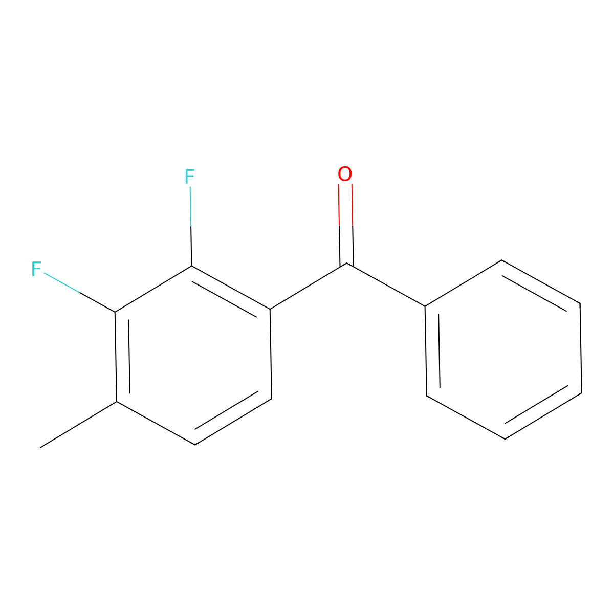 (2,3-Difluoro-4-methylphenyl)(phenyl)methanone molecular structure, CAS 1930999-46-4