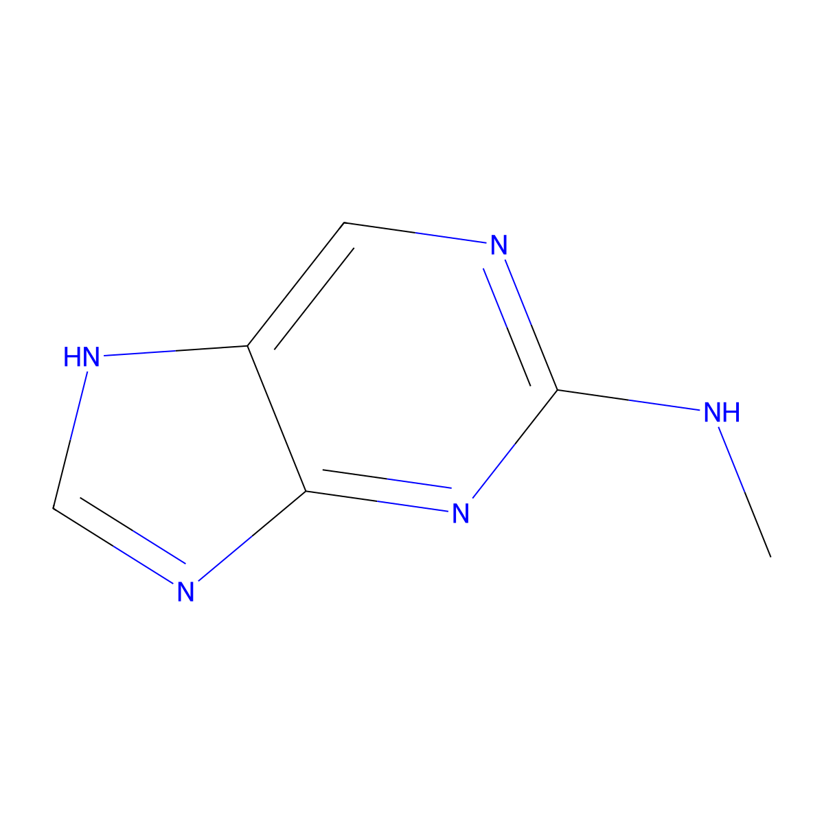 N-Methyl-1H-purin-2-amine molecular structure, CAS 1931-01-7