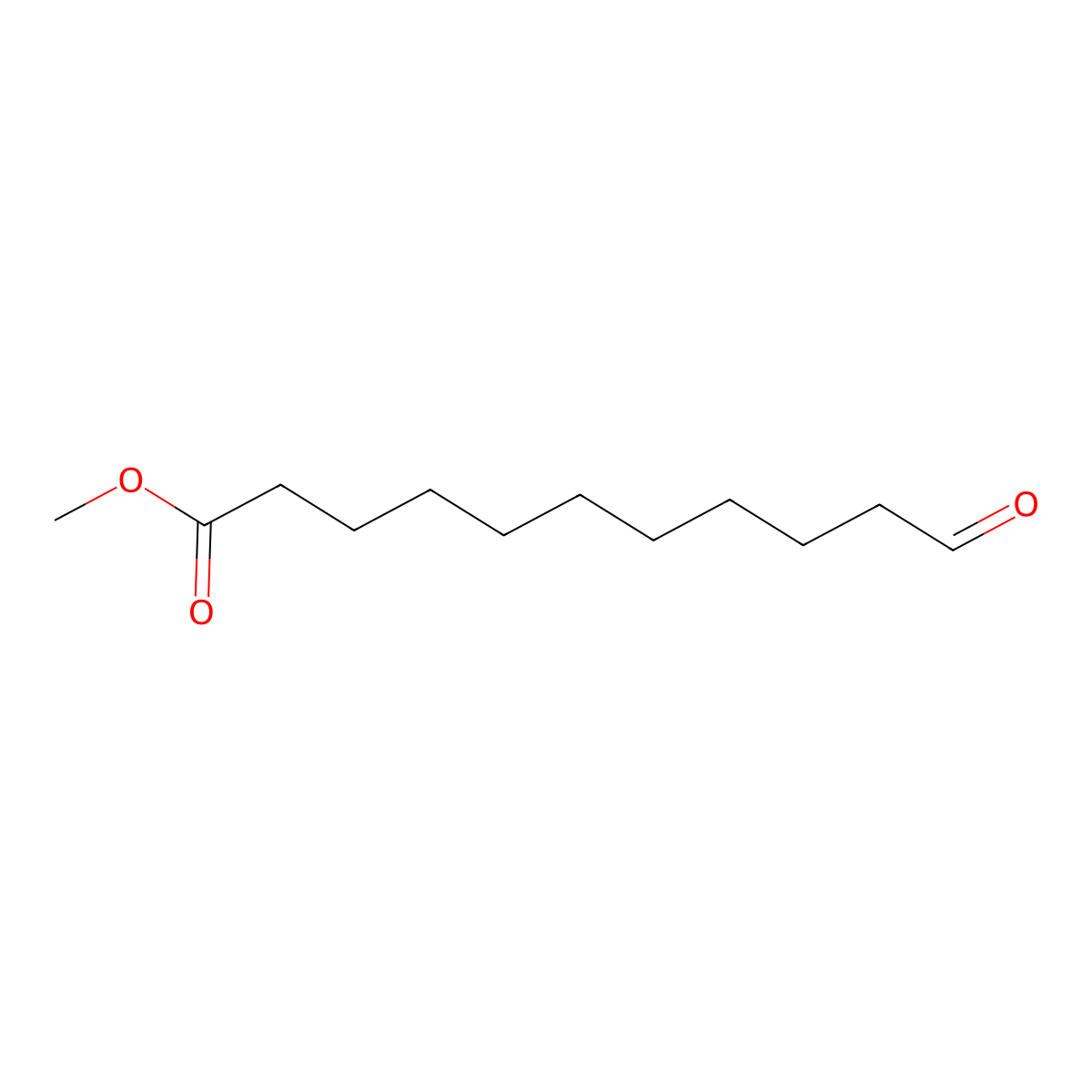 Undecanoic acid, 11-oxo-, methyl ester molecular structure, CAS 1931-65-3