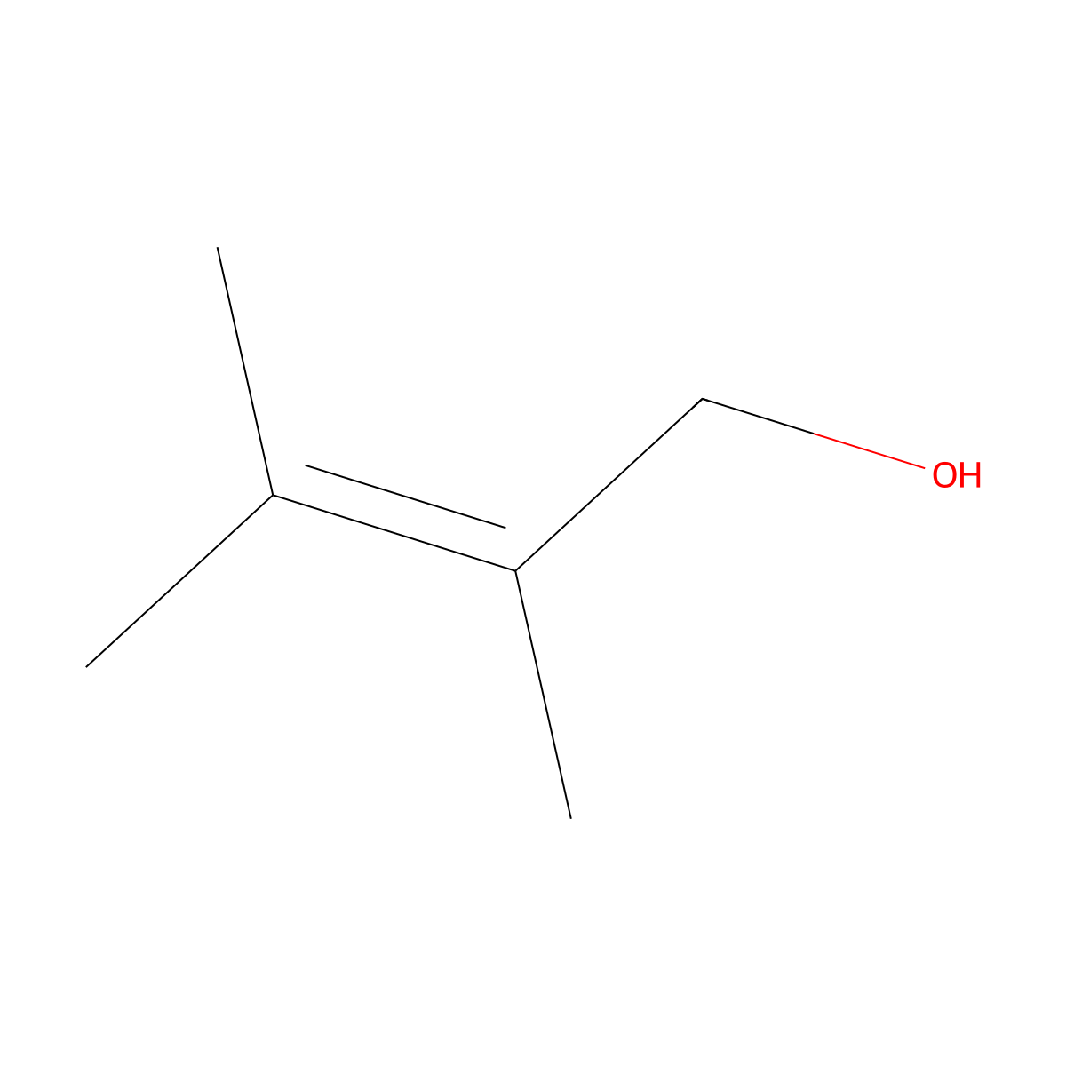 2,3-Dimethylbut-2-en-1-ol molecular structure, CAS 19310-95-3