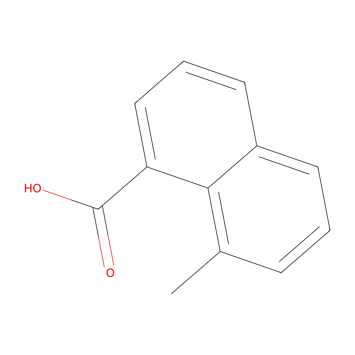 8-Methylnaphthalene-1-carboxylic acid molecular structure, CAS 19310-98-6