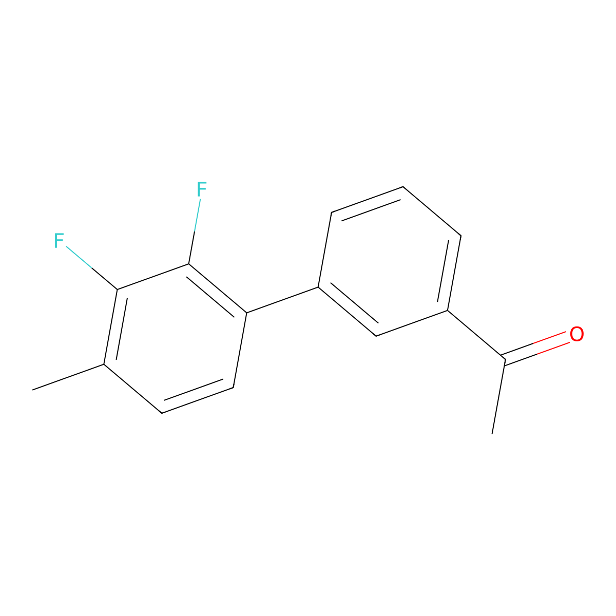 1-(2',3'-Difluoro-4'-methyl[1,1'-biphenyl]-3-yl)ethanone molecular structure, CAS 1931021-87-2