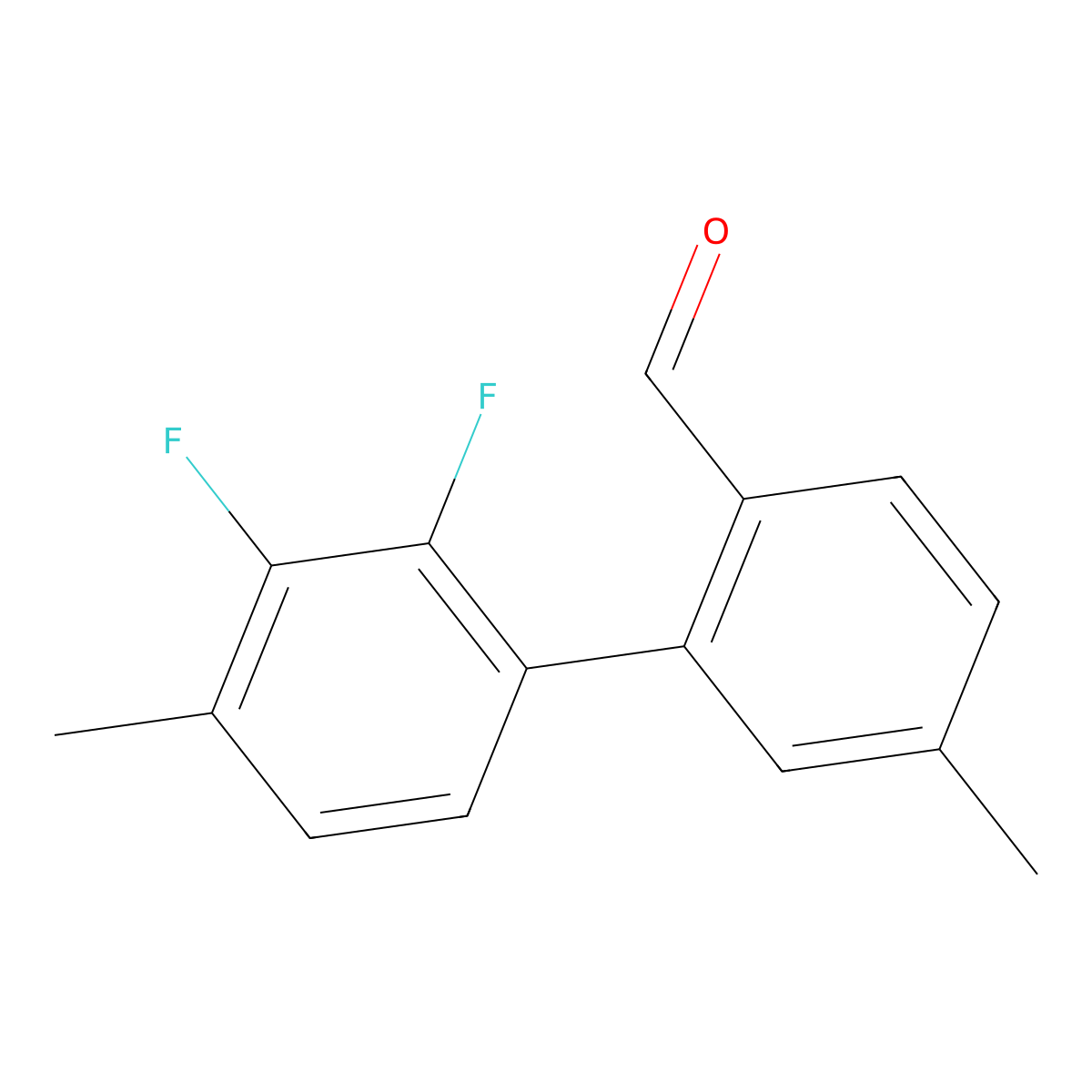 2',3'-Difluoro-4',5-dimethyl[1,1'-biphenyl]-2-carboxaldehyde molecular structure, CAS 1931021-89-4