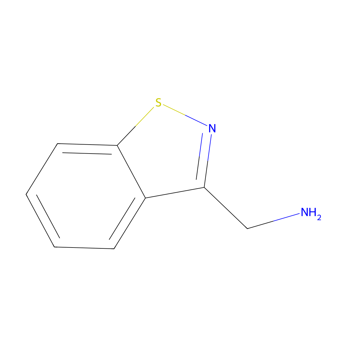 Benzo[d]isothiazol-3-ylmethanamine molecular structure, CAS 1931085-47-0