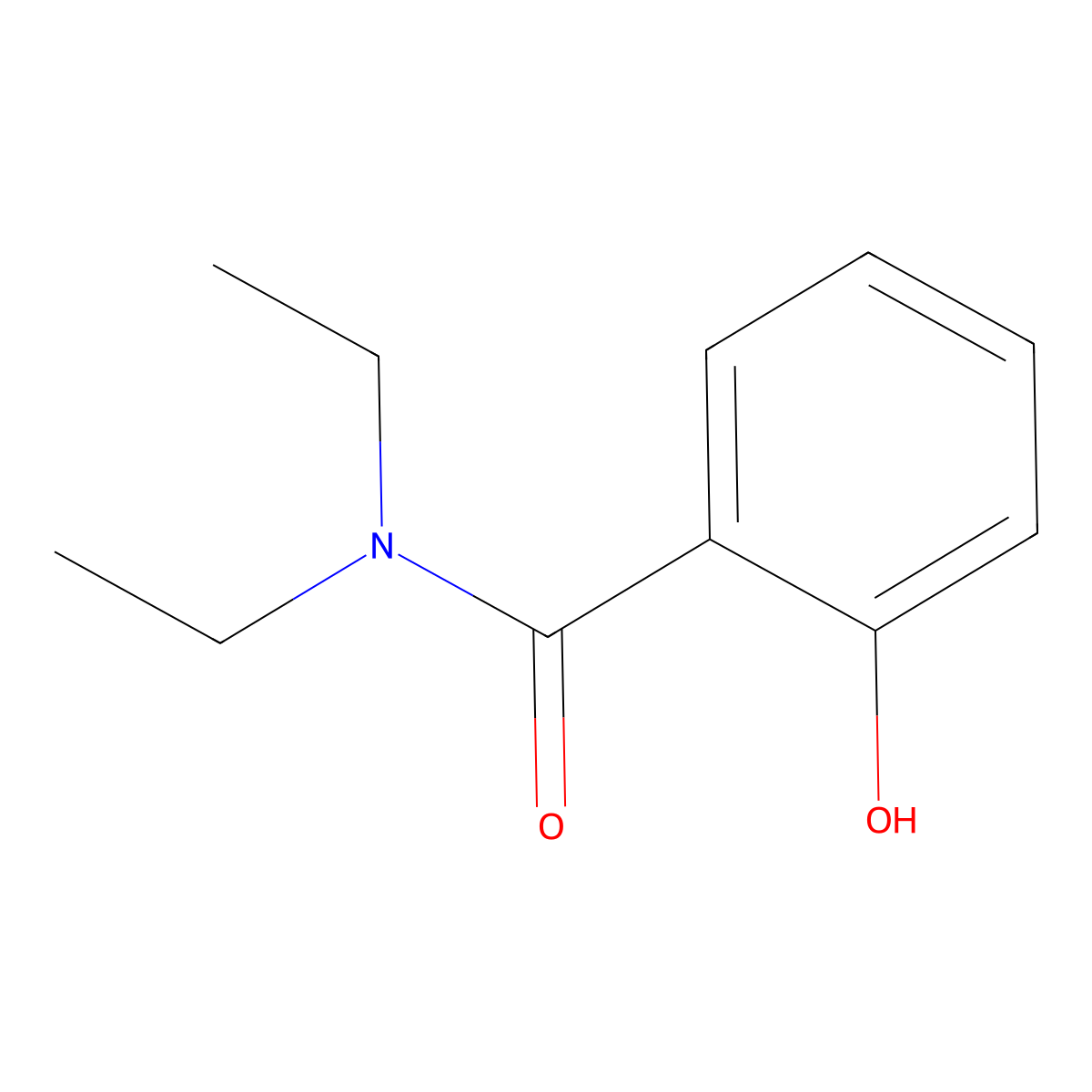 Diethylsalicylamide molecular structure, CAS 19311-91-2