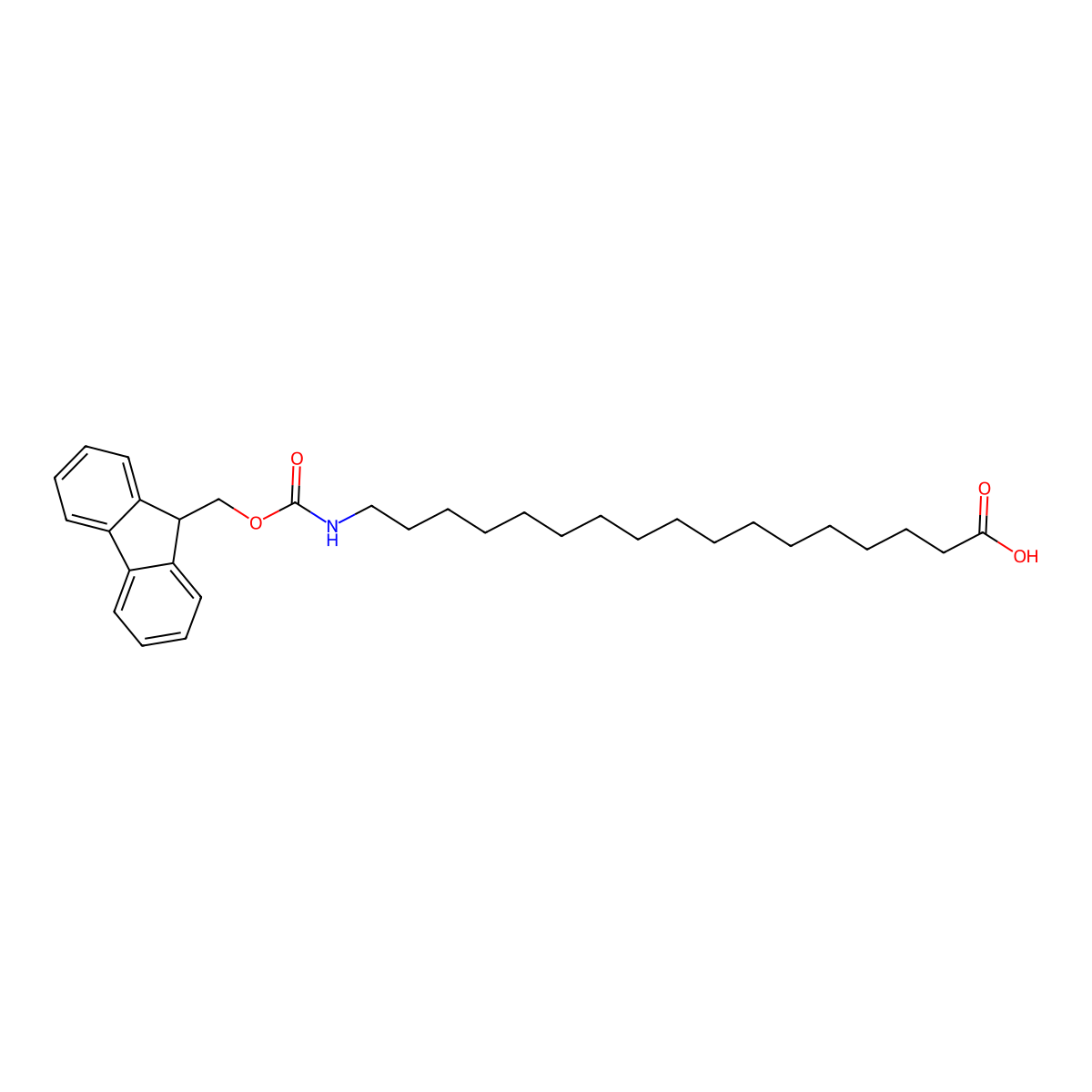 N-Fmoc-17-amino-heptadecanoic acid molecular structure, CAS 1931109-53-3