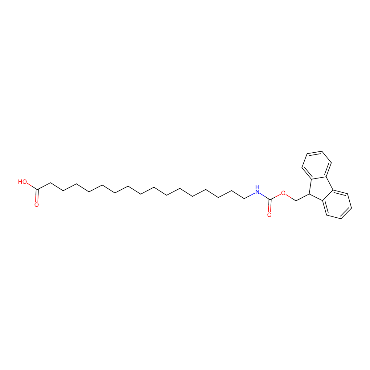 N-Fmoc-17-amino-heptadecanoic acid molecular structure, CAS 1931109-53-3