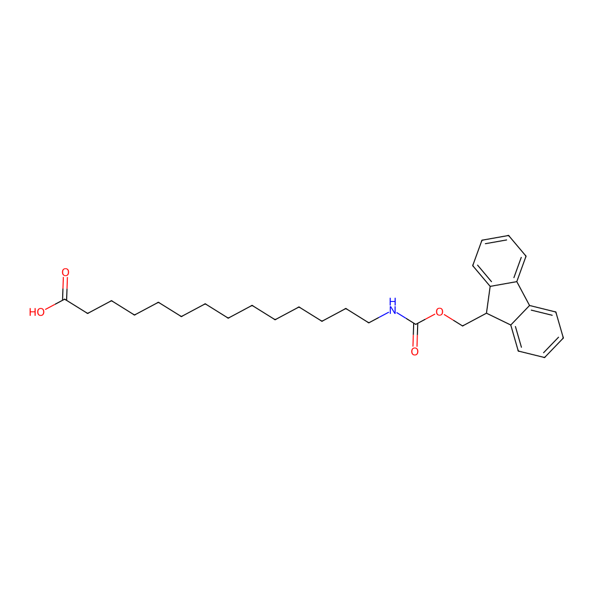 14-(Fmoc-amino)-tetradecanoic acid molecular structure, CAS 1931109-55-5