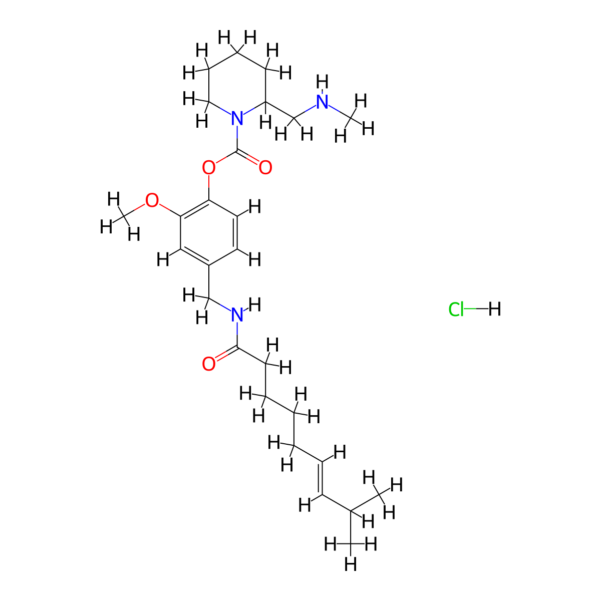 Vocacapsaicin hydrochloride molecular structure, CAS 1931116-92-5