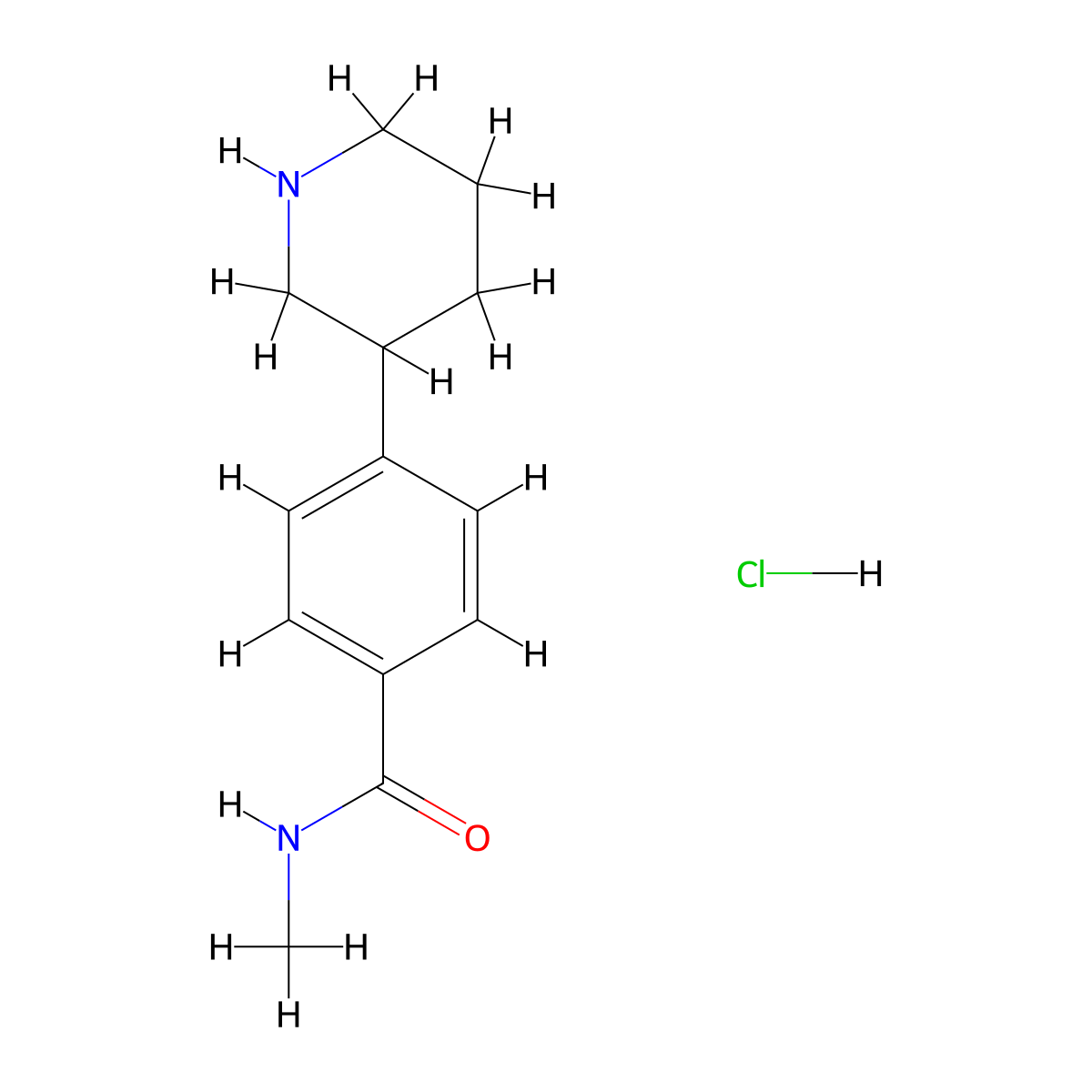 N-Methyl-4-(piperidin-3-yl)benzamide hydrochloride molecular structure, CAS 1931126-40-7