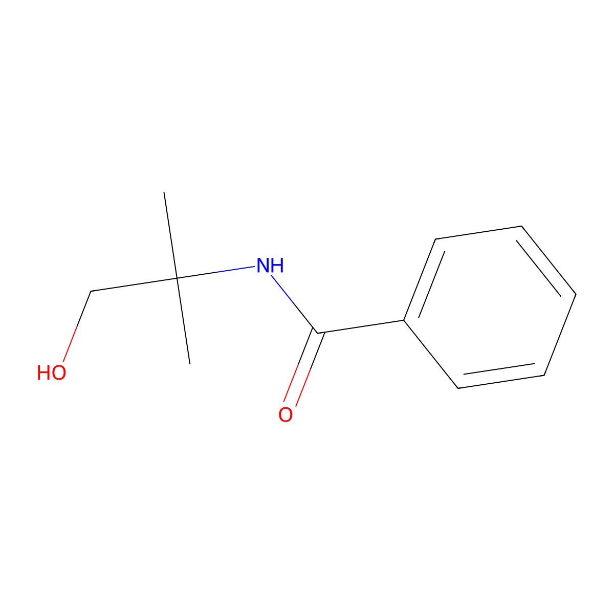N-(1,1-Dimethyl-2-hydroxyethyl)benzamide molecular structure, CAS 19312-05-1