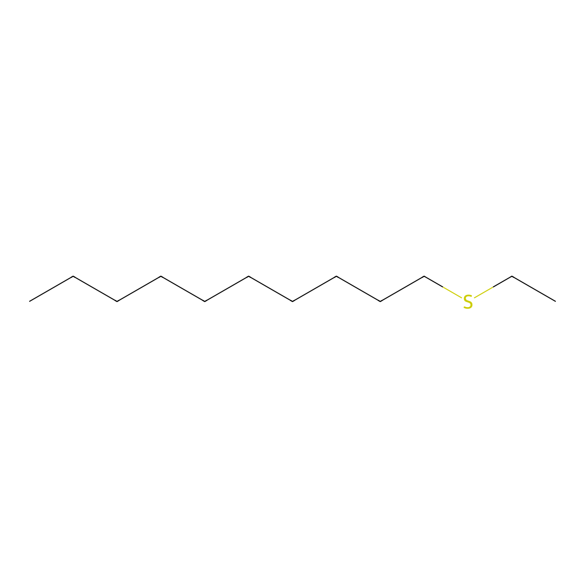 Decyl ethyl sulfide molecular structure, CAS 19313-61-2