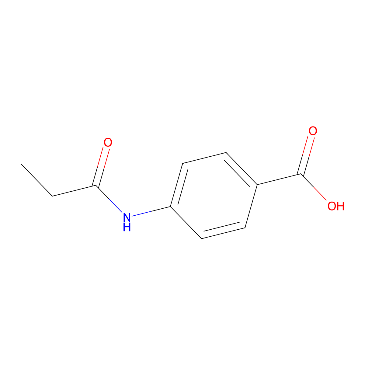 4-(Propanoylamino)benzoic acid molecular structure, CAS 19313-85-0