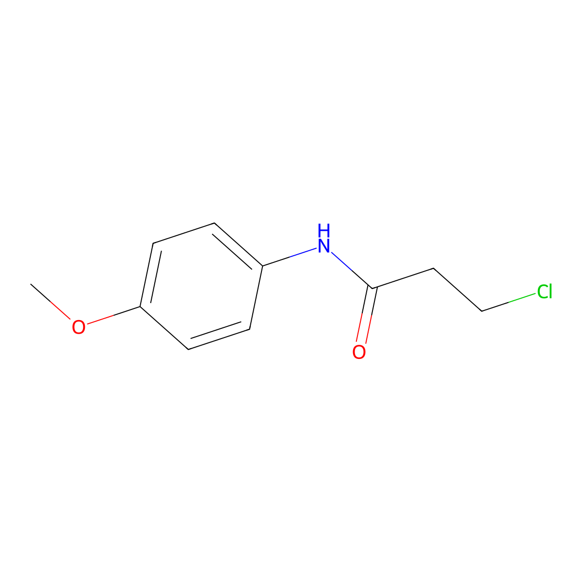 3-Chloro-n-(4-methoxyphenyl)propanamide molecular structure, CAS 19313-87-2