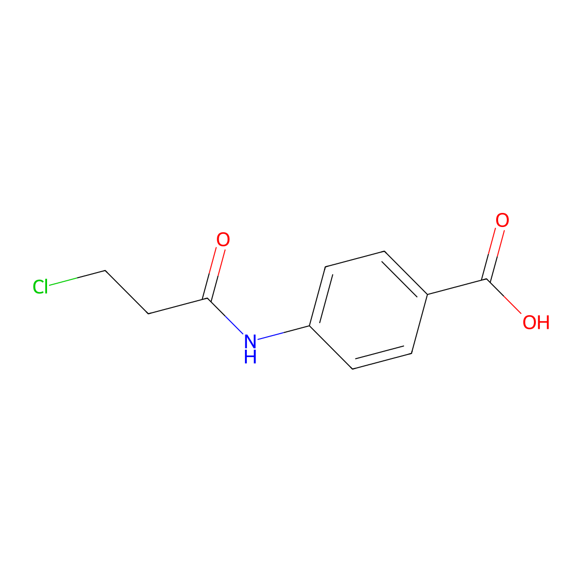 4-[(3-Chloropropanoyl)amino]benzoic acid molecular structure, CAS 19314-11-5