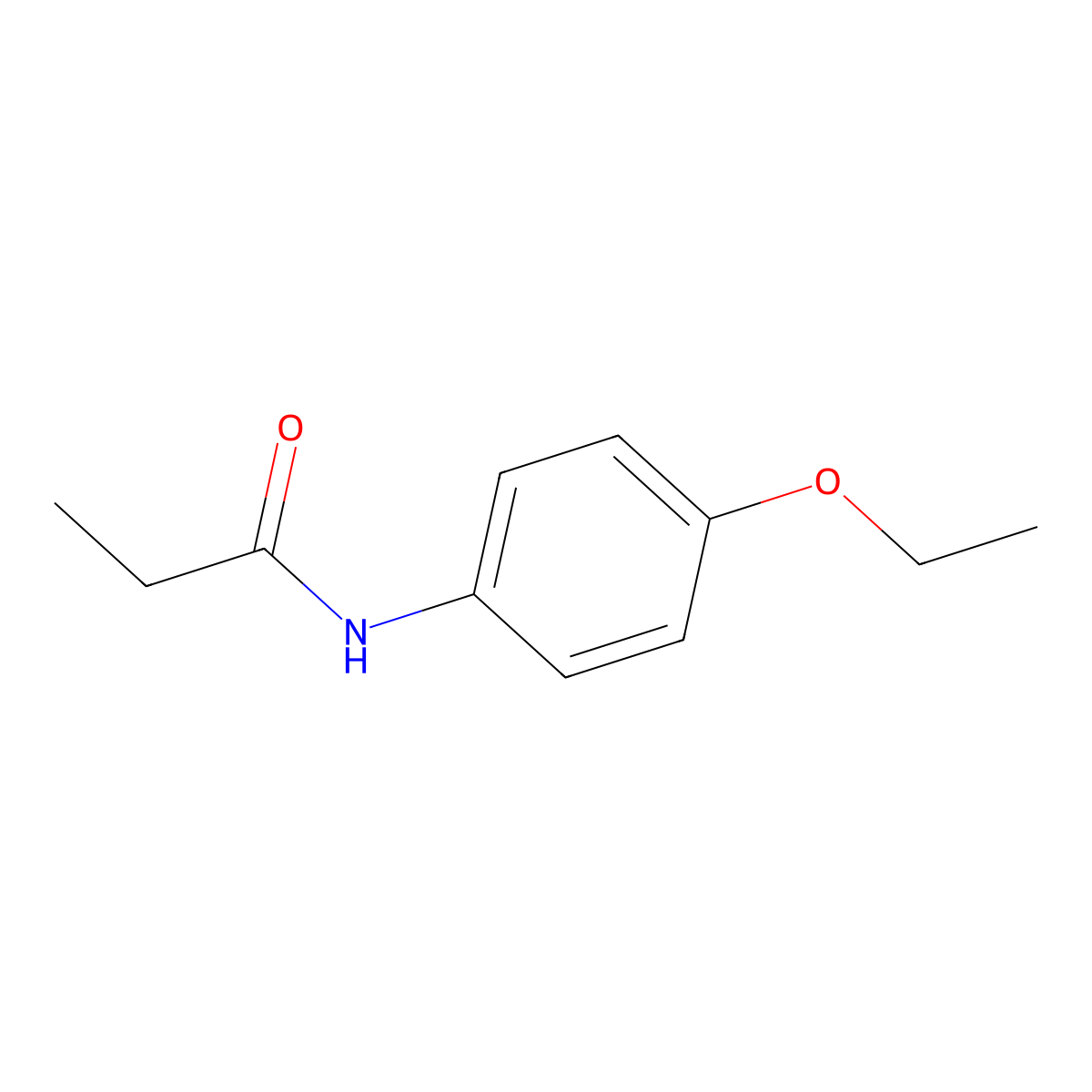 N-(4-Ethoxyphenyl)propanamide molecular structure, CAS 19314-14-8