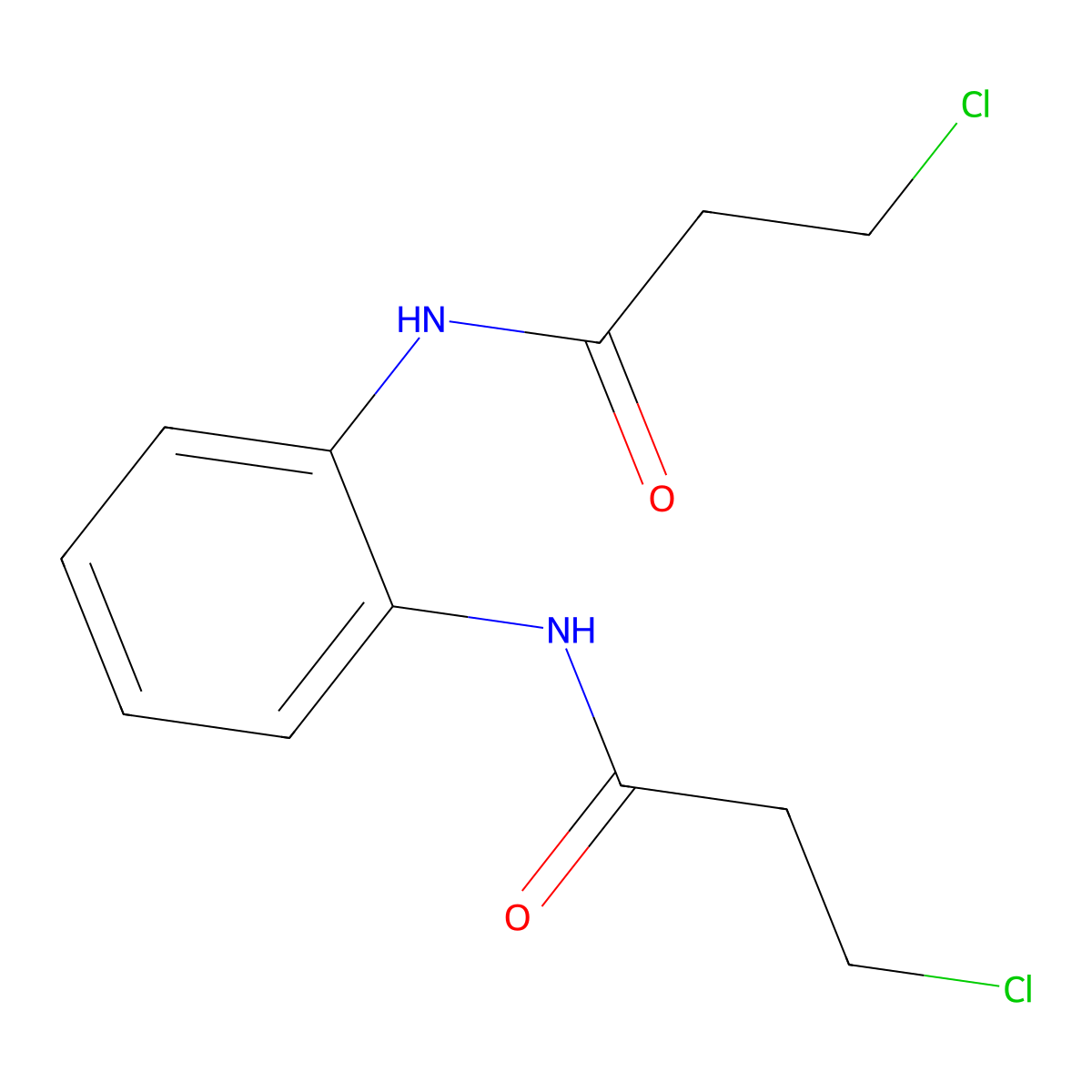 3-chloro-N-[2-(3-chloropropanoylamino)phenyl]propanamide molecular structure, CAS 19314-22-8