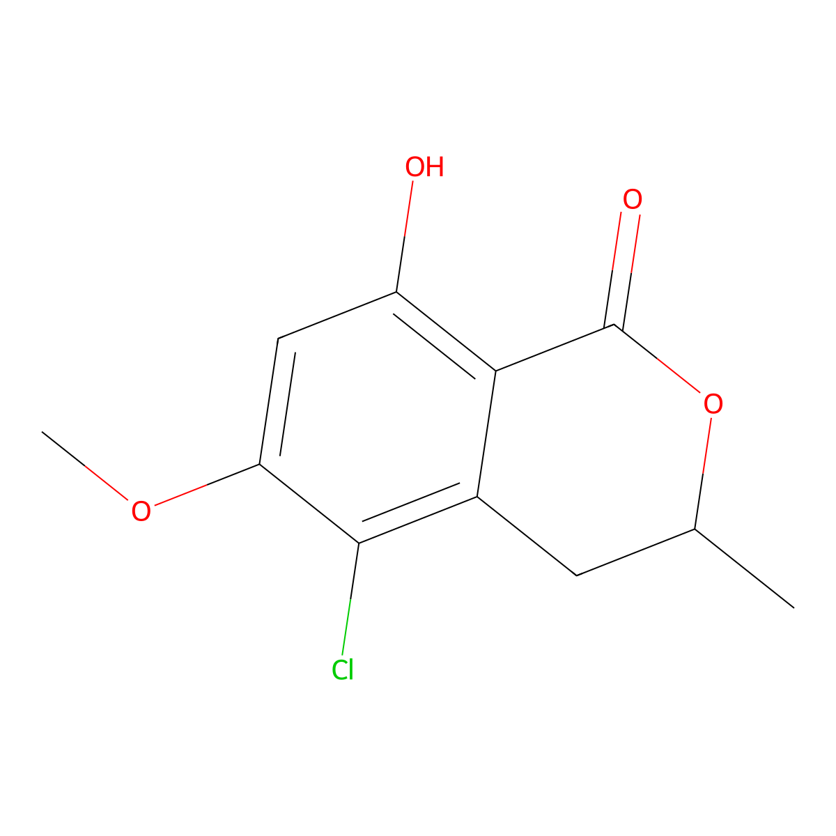 5-Chloro-6-methoxymellein molecular structure, CAS 19314-93-3