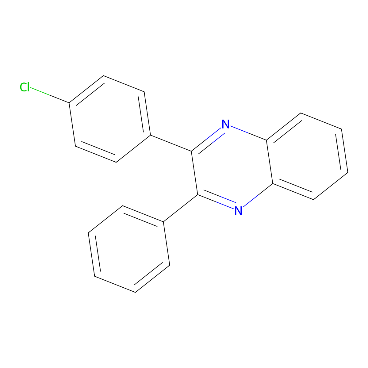 2-(4-Chlorophenyl)-3-phenylquinoxaline molecular structure, CAS 193145-75-4