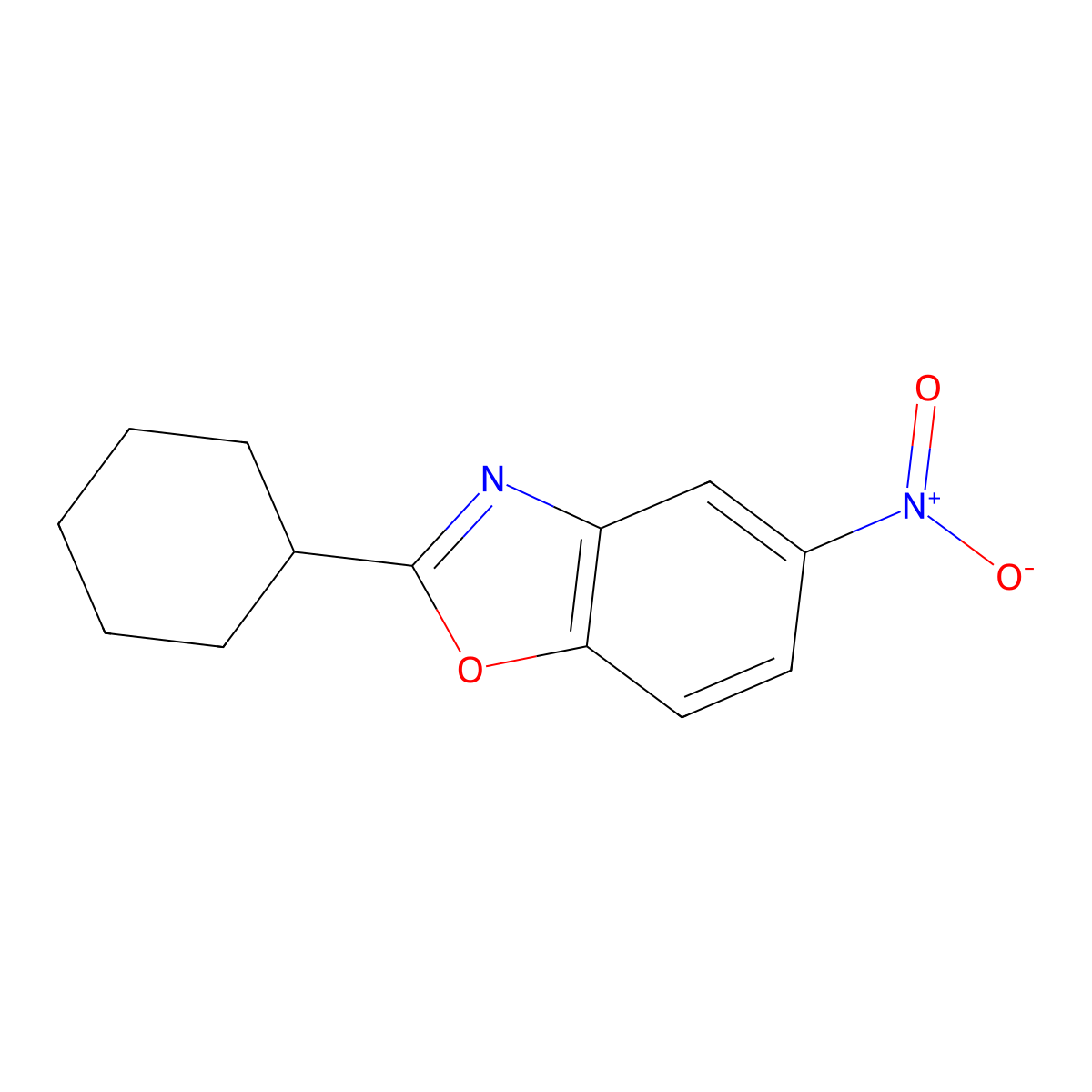 2-Cyclohexyl-5-nitro-1,3-benzoxazole molecular structure, CAS 193146-79-1