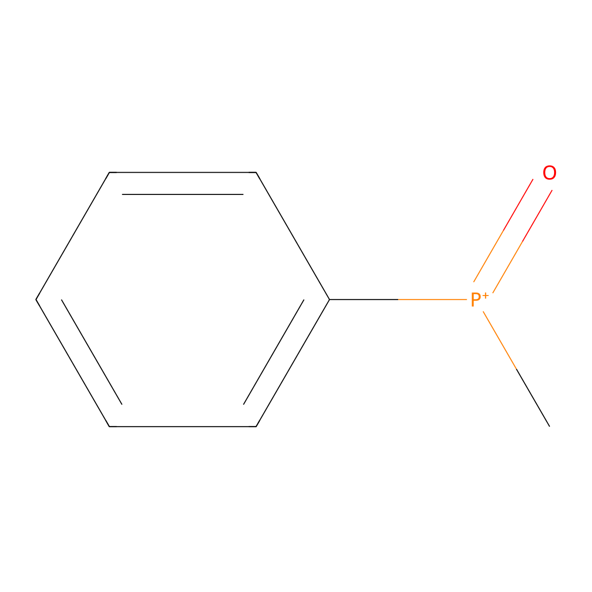 Methyl(oxo)phenylphosphanium molecular structure, CAS 19315-13-0