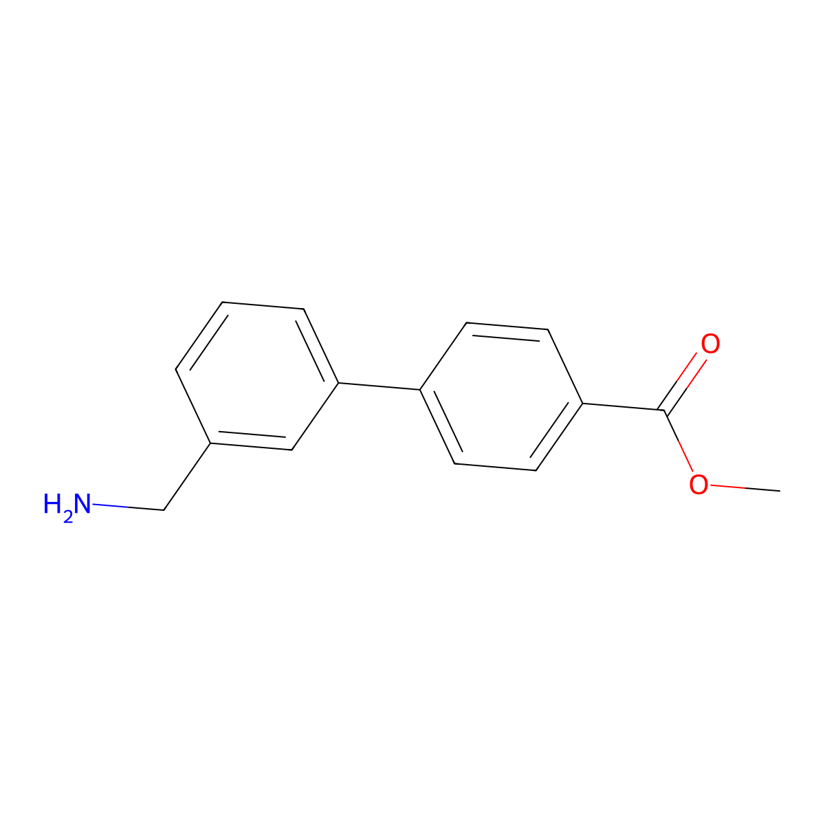 3'-(Aminomethyl)-biphenyl-4-carboxylic acid methyl ester molecular structure, CAS 193151-90-5