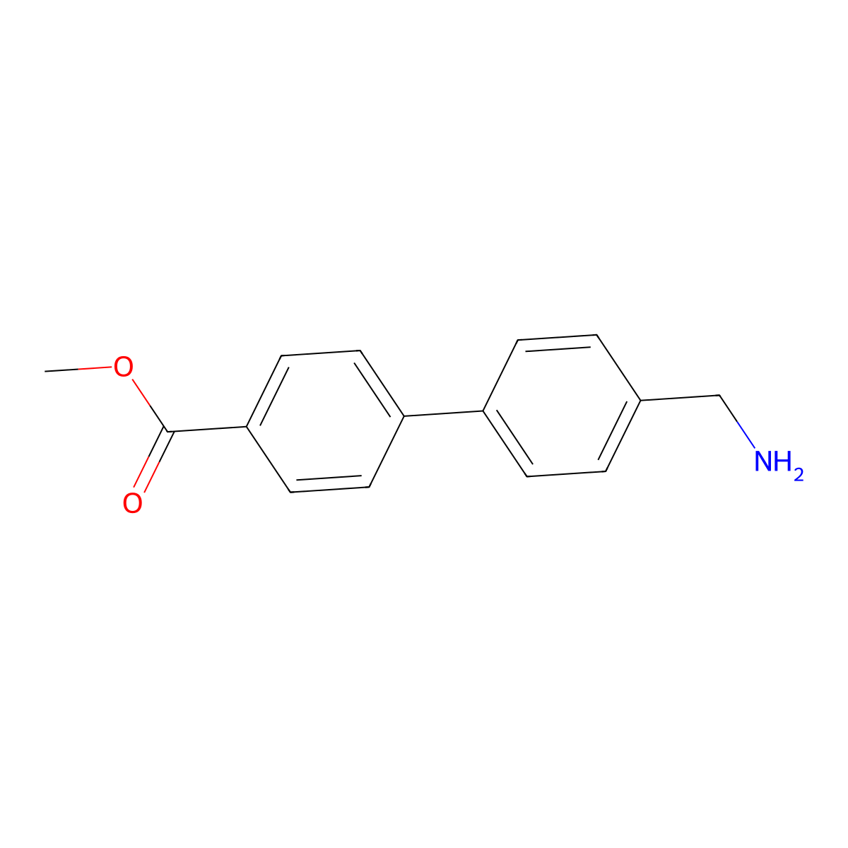 Methyl 4-[4-(aminomethyl)phenyl]benzoate molecular structure, CAS 193151-93-8