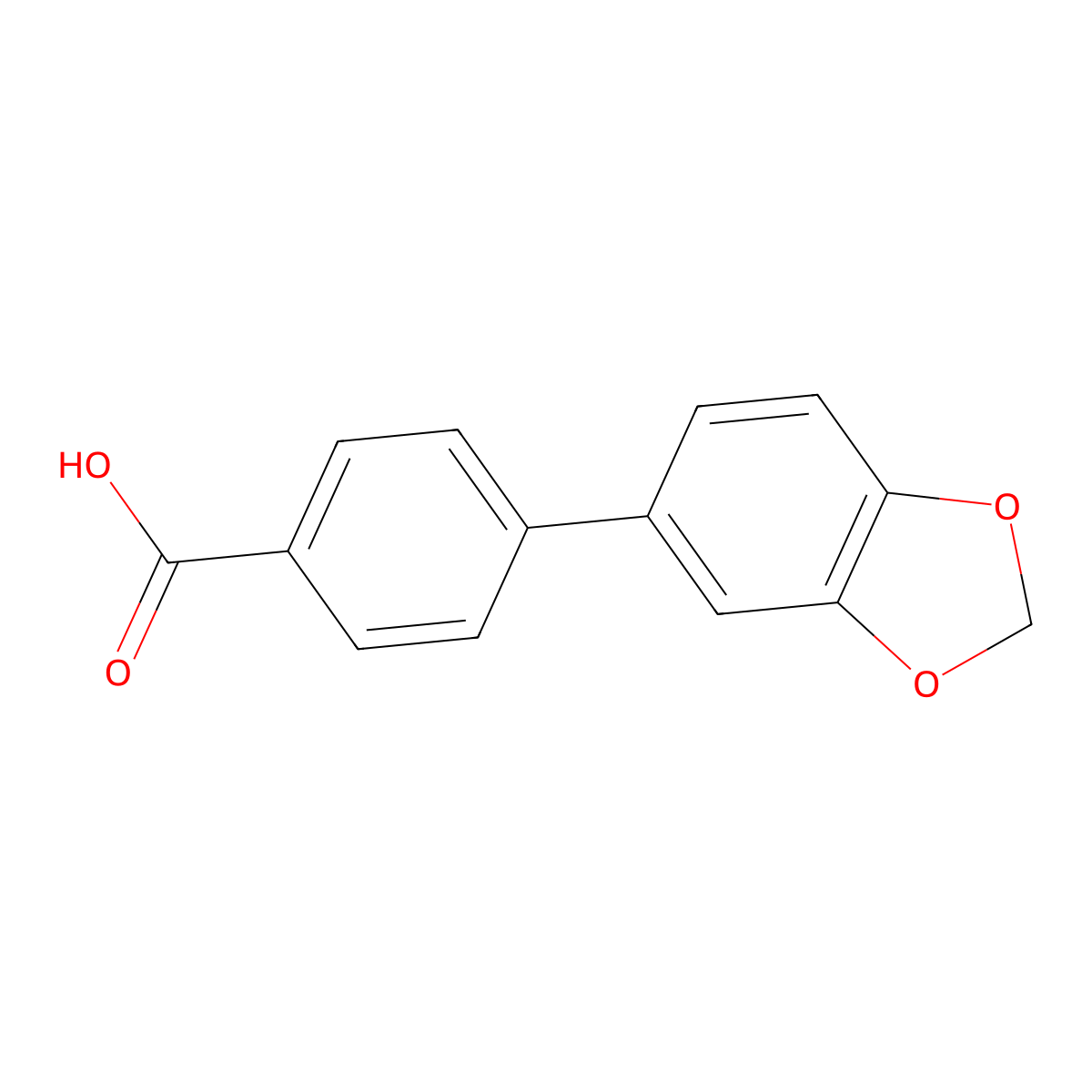 4-(2H-1,3-Benzodioxol-5-yl)benzoic acid molecular structure, CAS 193151-97-2