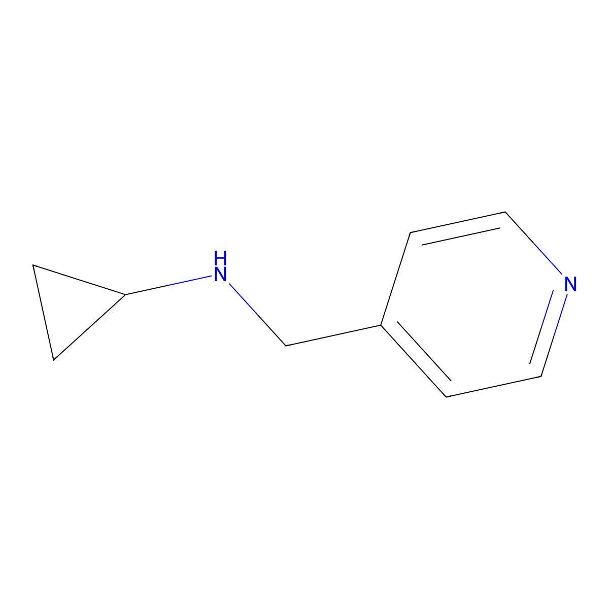 N-[(pyridin-4-yl)methyl]cyclopropanamine molecular structure, CAS 193153-60-5