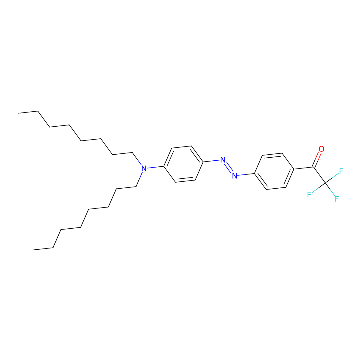 4-(Dioctylamino)-4'-(trifluoroacetyl)azobenzene molecular structure, CAS 193154-07-3