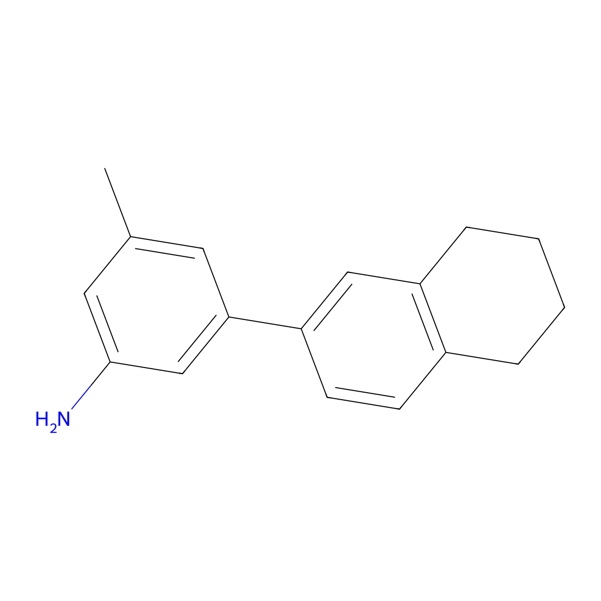 3-Methyl-5-(5,6,7,8-tetrahydronaphthalen-2-yl)aniline molecular structure, CAS 1931575-64-2