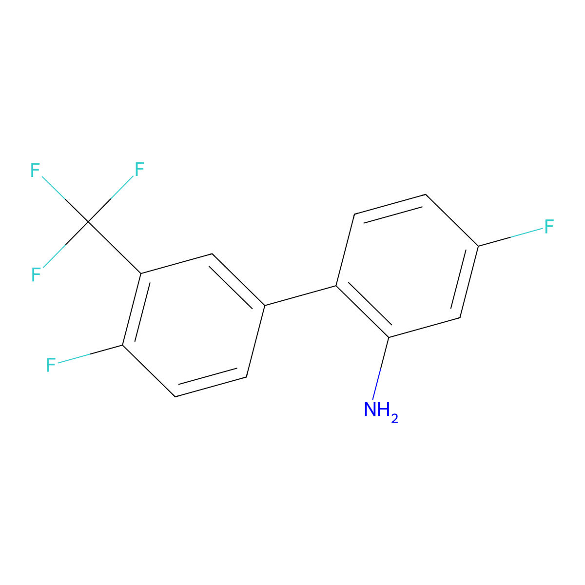 4,4'-Difluoro-3'-(trifluoromethyl)-[1,1'-biphenyl]-2-amine molecular structure, CAS 1931577-25-1
