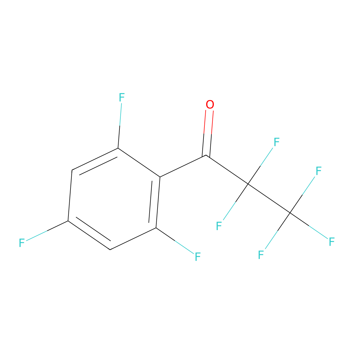 2,2,3,3,3-Pentafluoro-1-(2,4,6-trifluorophenyl)-1-propanone molecular structure, CAS 1931584-64-3
