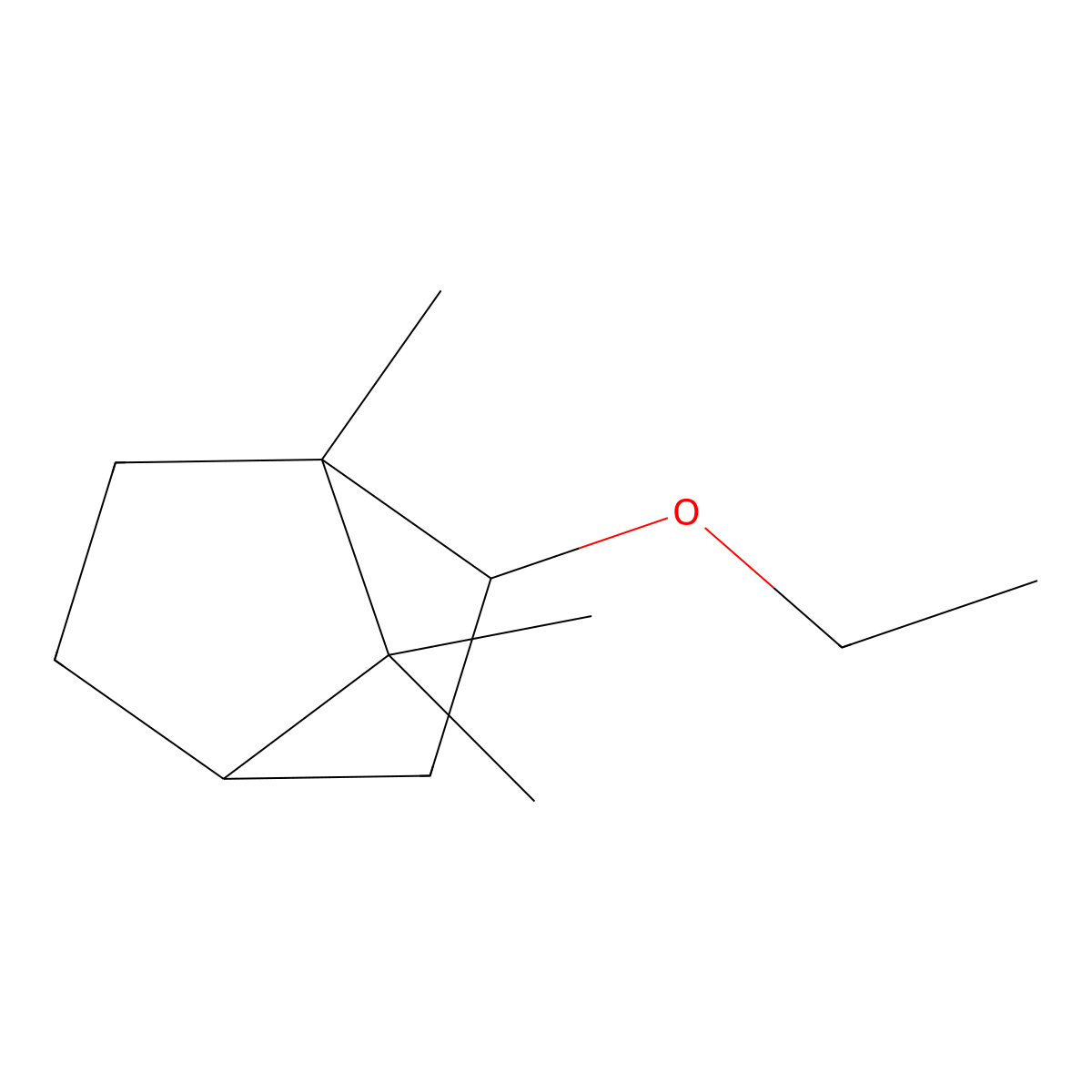 Ethoxybornane molecular structure, CAS 19316-72-4