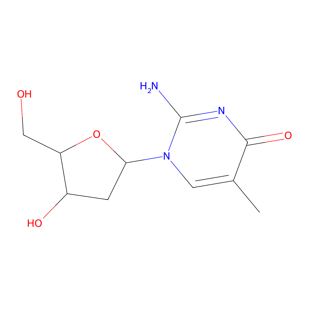 2'-Deoxy-5-methylisocytidine molecular structure, CAS 19316-88-2