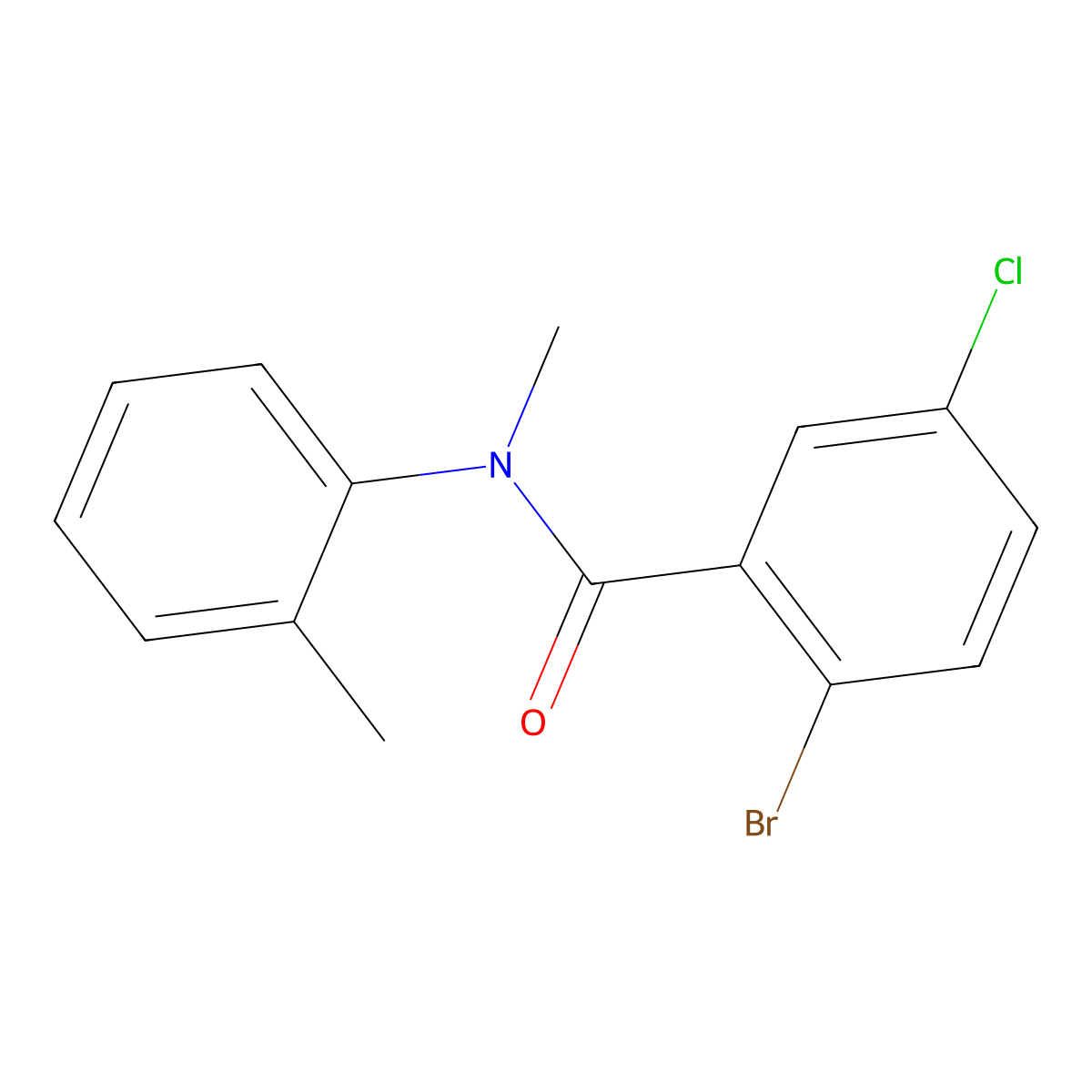 2-Bromo-5-chloro-N-methyl-N-(2-methylphenyl)benzamide molecular structure, CAS 1931654-19-1