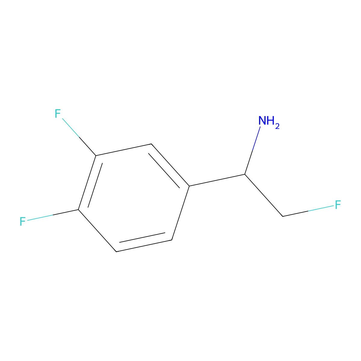 (1S)-1-(3,4-difluorophenyl)-2-fluoroethan-1-amine molecular structure, CAS 1931899-94-3