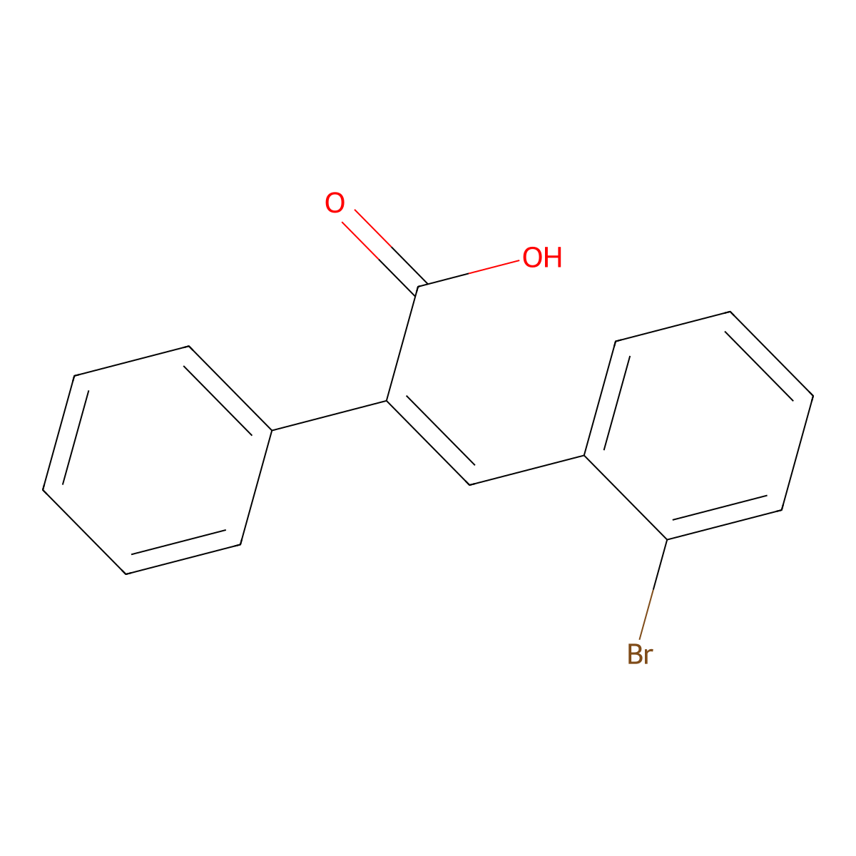 3-(2-Bromo-phenyl)-2-phenyl-acrylic acid molecular structure, CAS 19319-29-0