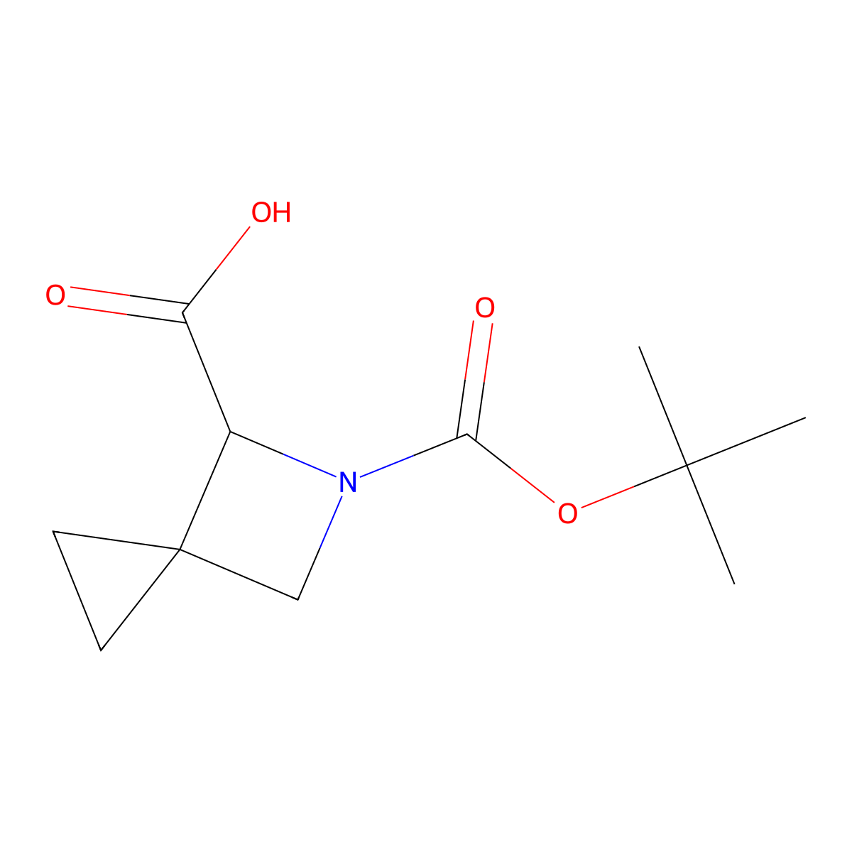 (6S)-5-tert-butoxycarbonyl-5-azaspiro[2.3]hexane-6-carboxylic acid molecular structure, CAS 1931909-28-2