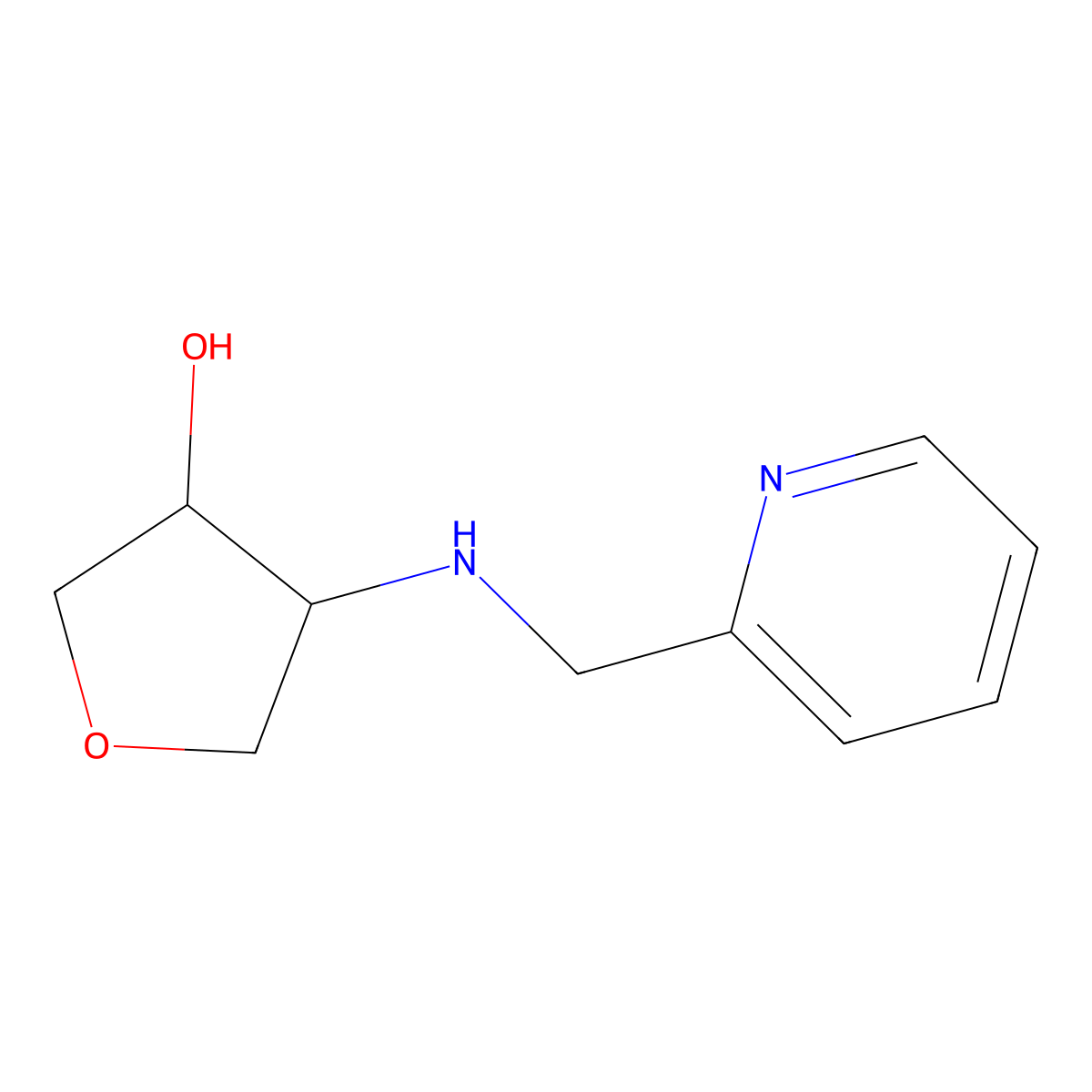 (3S,4R)-4-{[(pyridin-2-yl)methyl]amino}oxolan-3-ol molecular structure, CAS 1931912-86-5