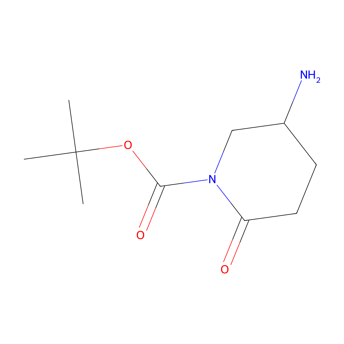 Tert-butyl (5S)-5-amino-2-oxopiperidine-1-carboxylate molecular structure, CAS 1931921-55-9