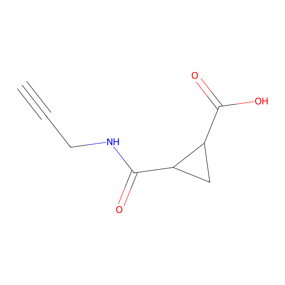 rac-(1R,2S)-2-[(prop-2-yn-1-yl)carbamoyl]cyclopropane-1-carboxylicacid,cis molecular structure, CAS 1931924-73-0