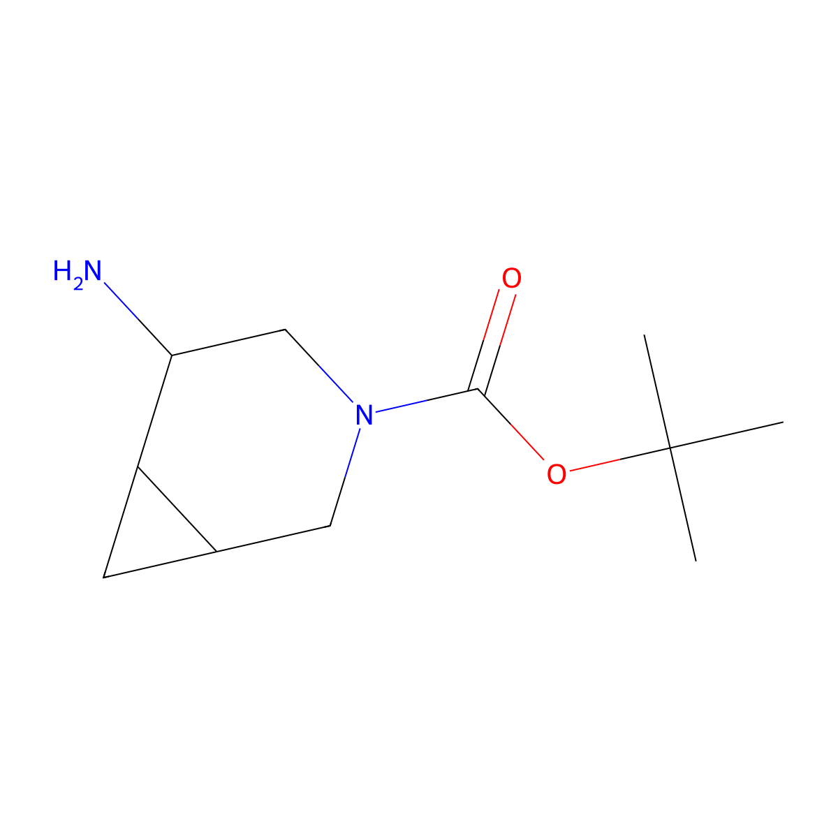 tert-Butyl (1S,5R,6R)-5-amino-3-azabicyclo[4.1.0]heptane-3-carboxylate molecular structure, CAS 1931926-11-2