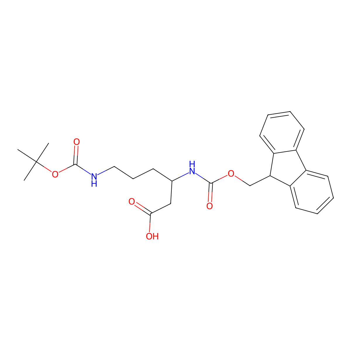 Fmoc-beta-3-D-homoornthine(Boc) molecular structure, CAS 1931926-94-1