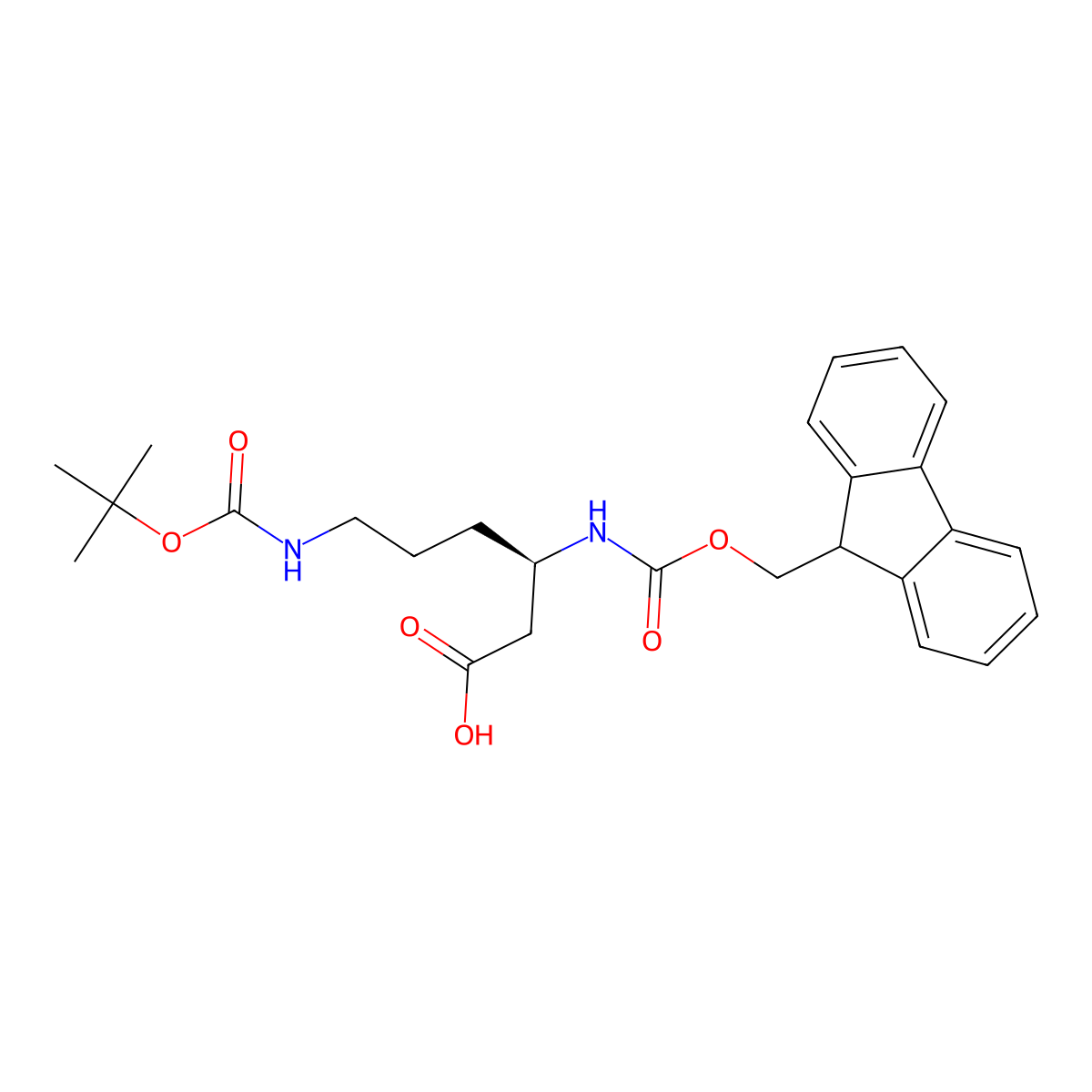 Fmoc-beta-3-D-homoornthine(Boc) molecular structure, CAS 1931926-94-1