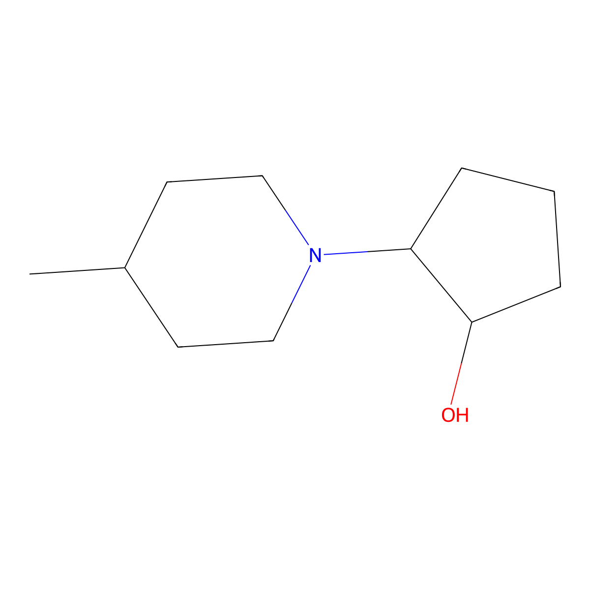 (1R,2R)-2-(4-methylpiperidin-1-yl)cyclopentan-1-ol molecular structure, CAS 1931939-17-1