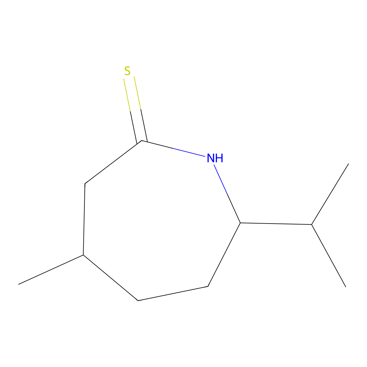 (4R,7S)-4-methyl-7-propan-2-ylazepane-2-thione molecular structure, CAS 1931945-65-1